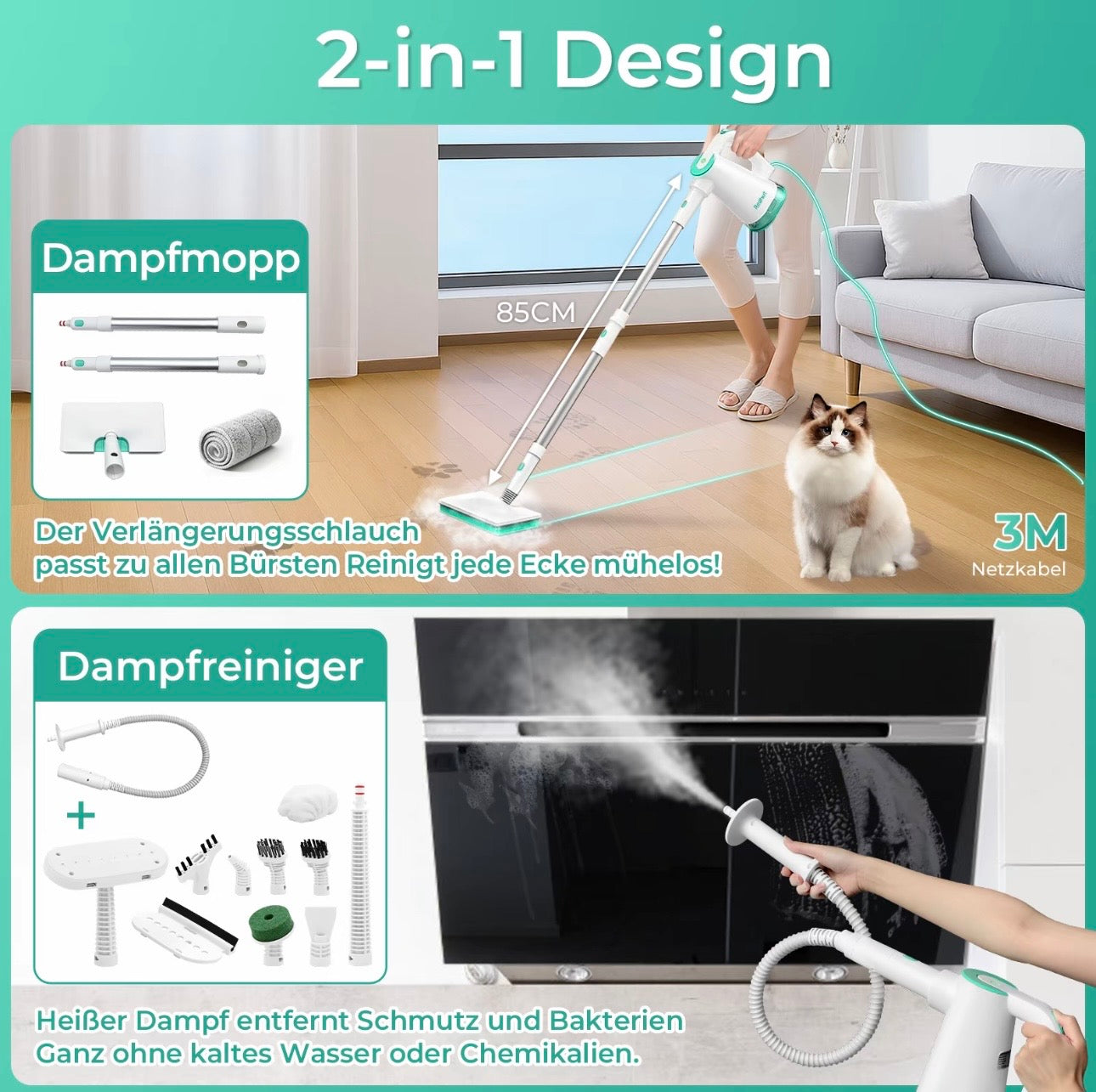 RedHut 11-in-1 Hand-Dampfreiniger